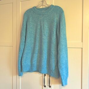 New, never worn Zara sweater, Sz L, Robin’s Egg, Tiffany Blue.